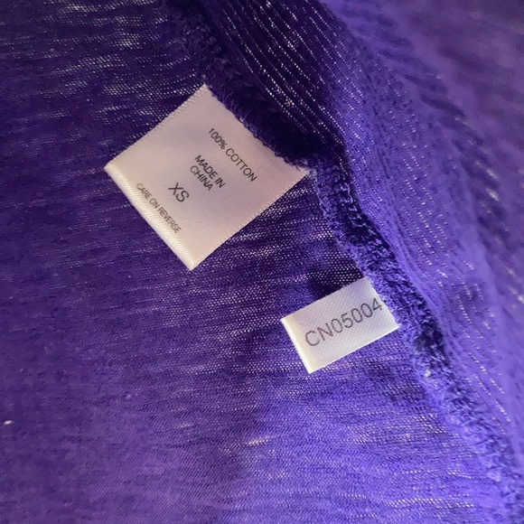 New York and company XS deep purple button up button front collared shirt blouse - Picture 14 of 17